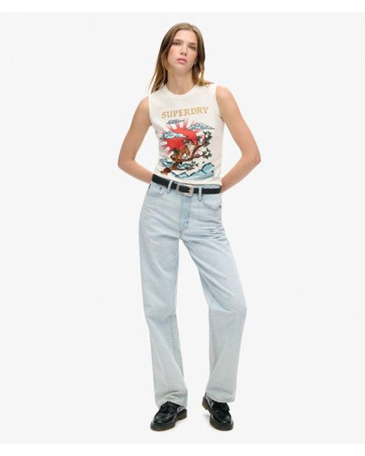 Superdry White & Co Tattoo Rhinestone Vest