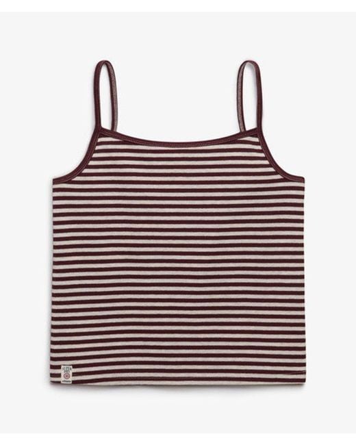 Superdry Black & Co Athletic Essentials Stripe Cami