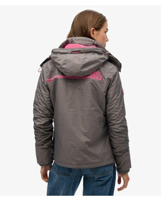 Superdry Gray & Co Pop Zip Hooded Arctic Sd-windcheater Jacket