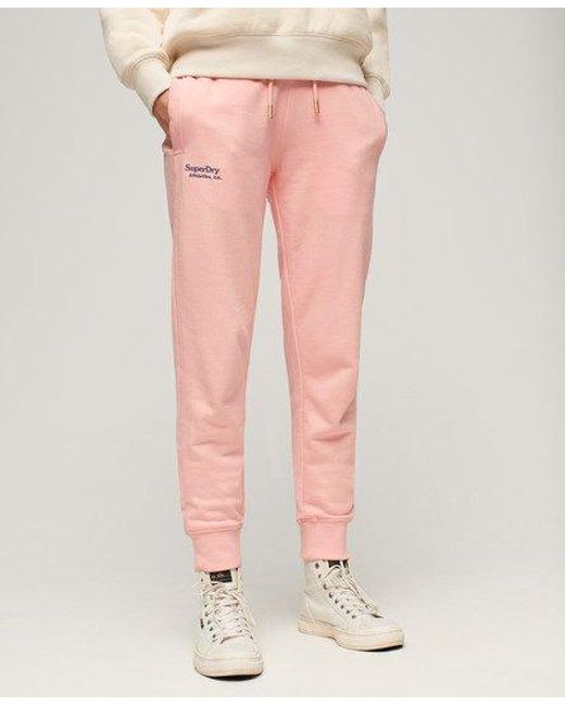 Superdry Pink Essential Logo joggers