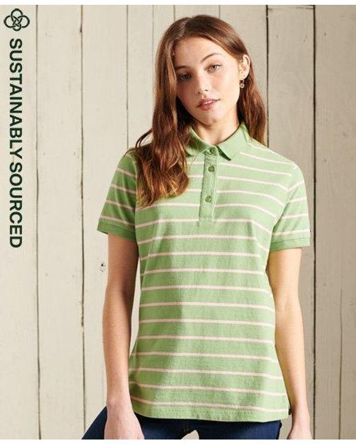 superdry stripe polo shirt