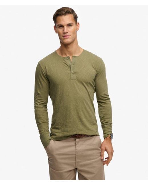 Superdry Green & Co The Merchant Store - Henley Lightweight Top for men