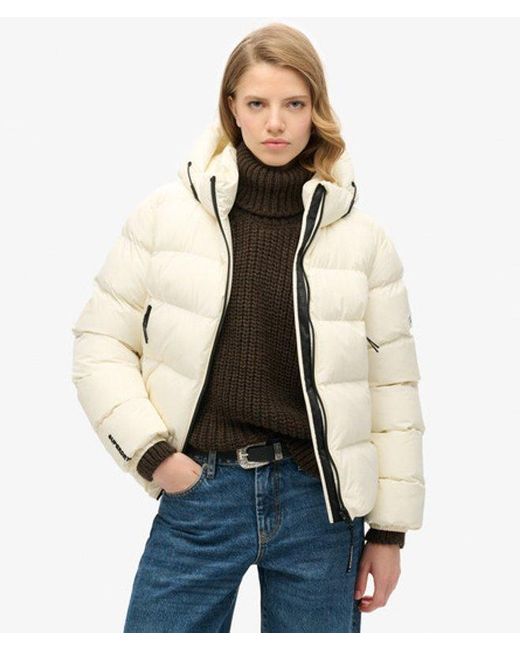 Superdry White & Co Hooded Sports Puffer Jacket