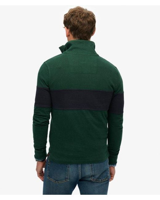 Superdry Green & Co Classic Rugby Half Zip Top for men