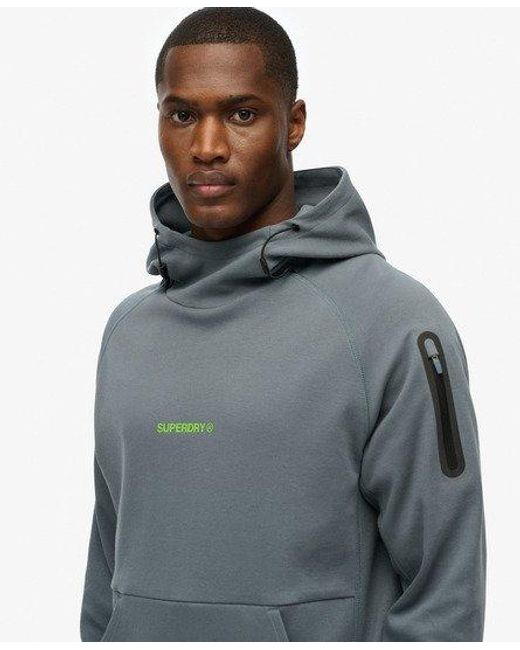 Superdry Tech Hoodie Met Logo En Losse Pasvorm in het Gray voor heren