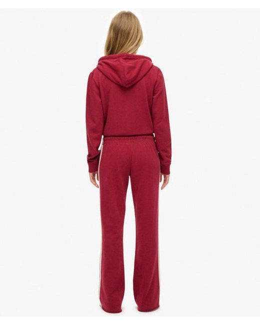 Superdry Red & Co Athletic Stripe Flare joggers