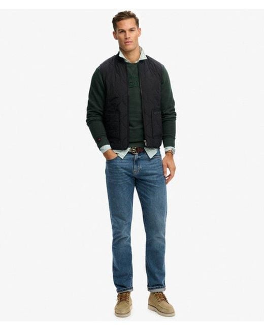 Superdry Black Military Liner Vest Jacket for men
