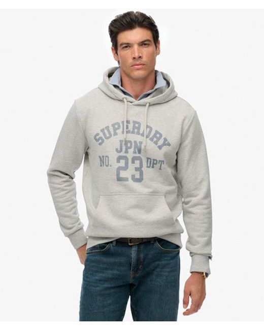 Homme Athletic Essentials Sweat À Capuche Taille Superdry pour homme en coloris Gray