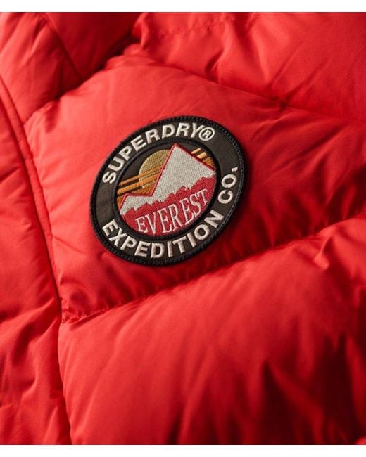 Superdry Red Everest Long Baffled Parka Jacket for men