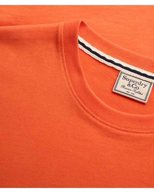 Superdry Orange & Co Logo Embroidered T-shirt for men