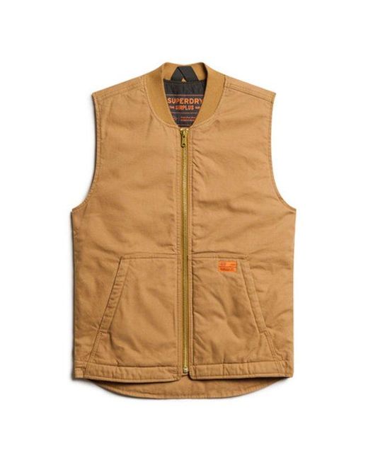 Superdry Brown & Co Oversized Surplus Workwear Gilet
