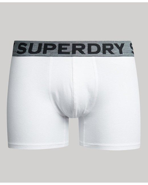 Superdry Organic Cotton Boxer Triple Pack White for Men | Lyst
