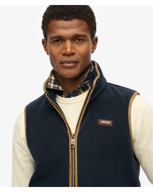 Superdry Blue & Co Estate Fleece Gilet for men