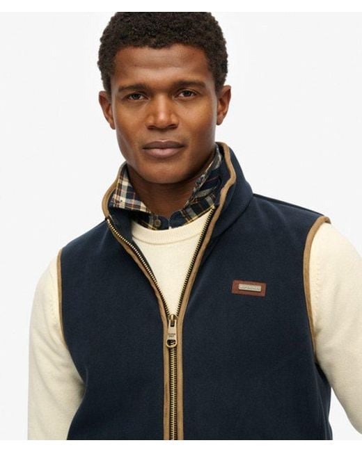 Homme Gilet En Polaire Estate Taille Superdry pour homme en coloris Blue