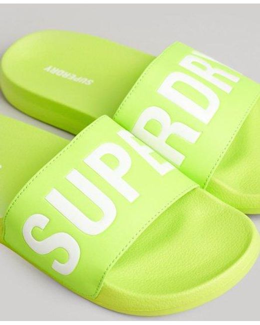 Superdry Green Core Pool Sliders for men