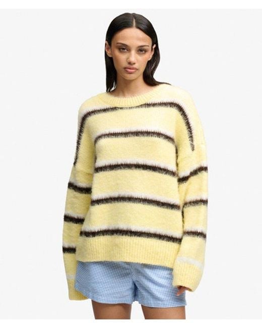 Superdry Natural & Co Slouchy Brushed Stripe Knit Jumper