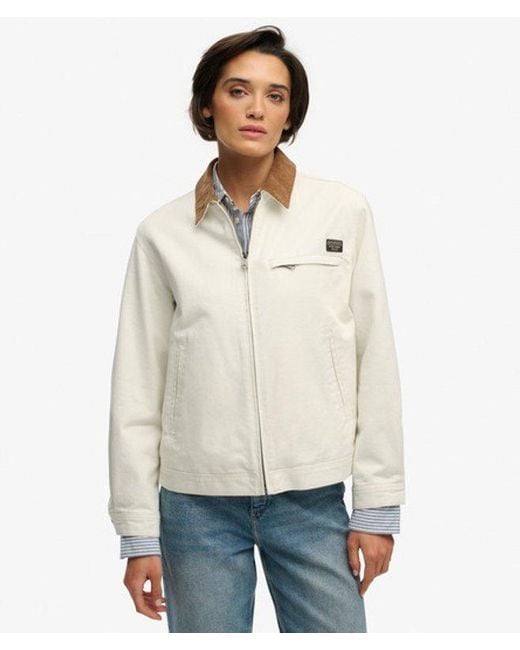 Superdry Natural & Co Cord Collar Ranch Jacket