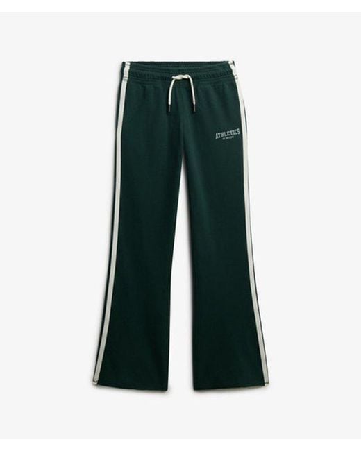 Superdry Green & Co Athletic Stripe Flare joggers