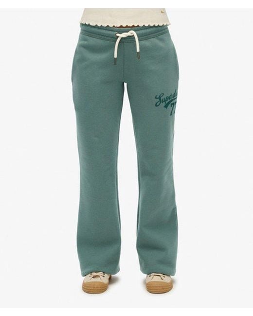 Superdry Blue Super 77 Flare joggers