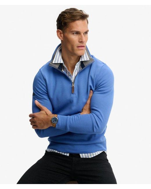 Superdry Blue & Co Essential Pique Half Zip for men