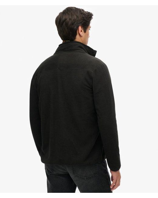Superdry Black Polar Fleece Full Zip for men