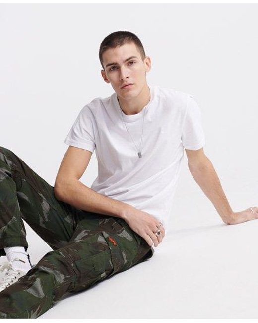 Superdry Black Parachute Cargo Pants Sage Congo Camo for men