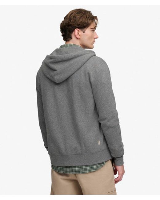 Superdry Gray & Co Essential Logo Zip Hoodie for men