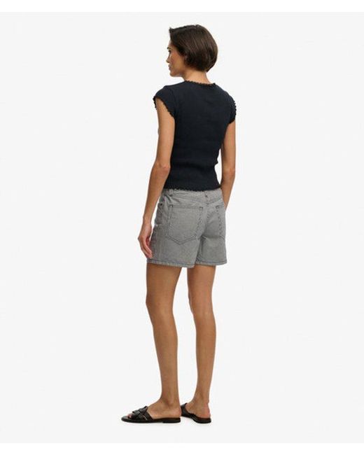 Superdry Blue & Co Mid Rise Stripe Shorts