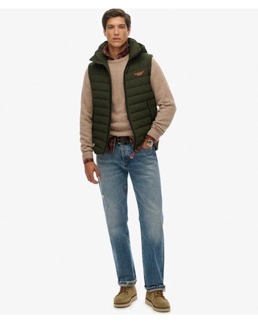 Superdry Green & Co Hooded Fuji Padded Gilet for men