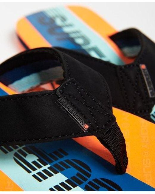 Superdry Orange Trophy 2.0 Flip Flops /Hazard/Light for men