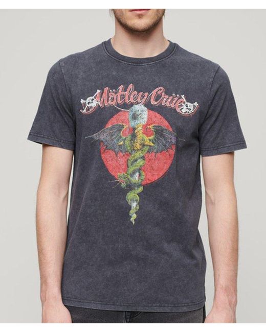 Superdry Gray & Co Mötley Crüe X & Co Limited Edition T-shirt for men