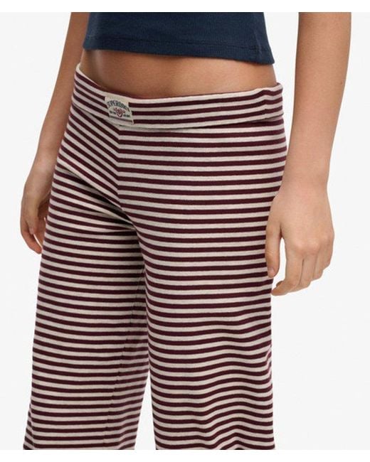 Superdry Blue & Co Athletic Essentials Stripe Jersey Trousers