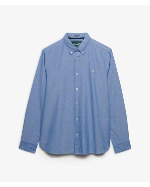 Superdry Blue & Co Classic Oxford Long Sleeve Shirt for men