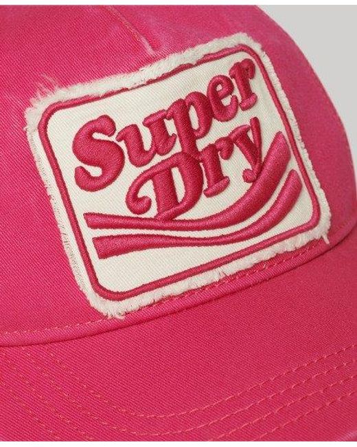 Superdry Pink Fluro Mesh Trucker Cap