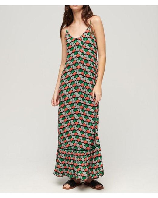 Superdry Green & Co Maxi Beach Cami Dress