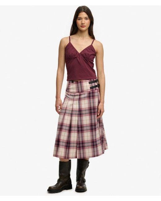 Femme Débardeur Athletic Essentials Col V À Bordure Taille Superdry en coloris Purple