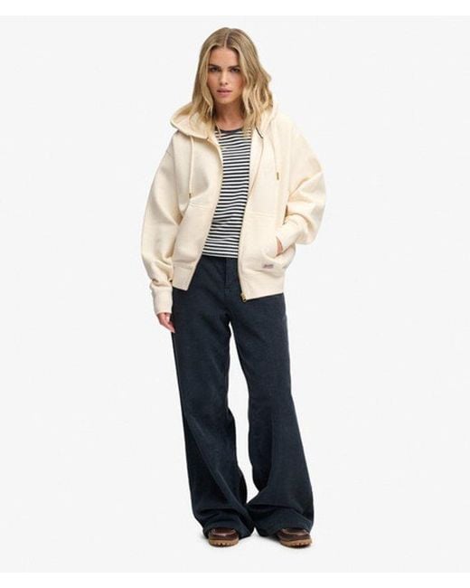 Superdry Natural & Co Luxe Casual Zip Hoodie