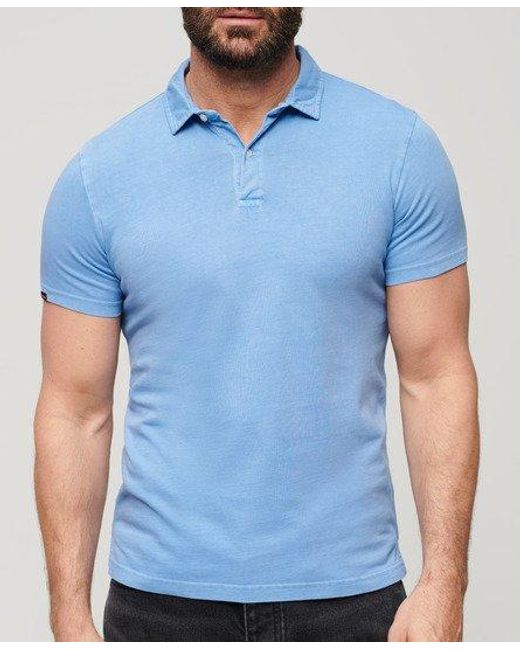 Superdry Blue Jersey Polo Shirt for men