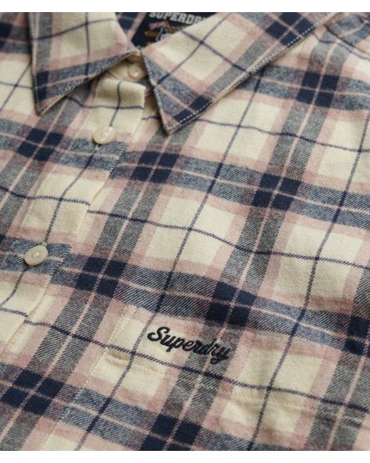 Superdry Gray & Co Check Flannel Relaxed Shirt