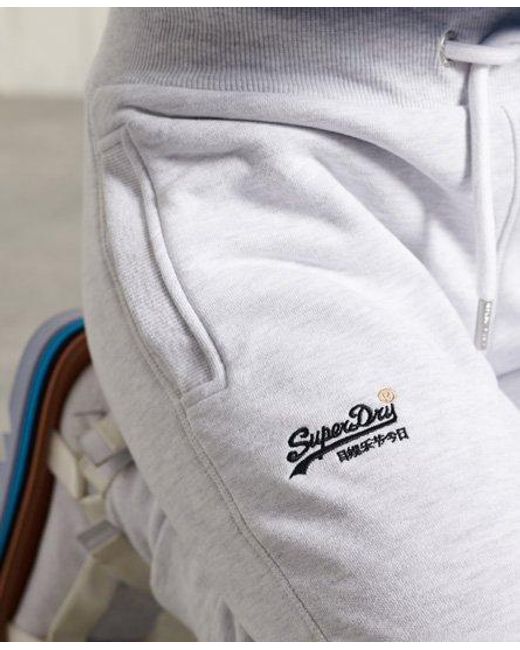 Superdry Metallic Label Loopback Joggers Ice Marl