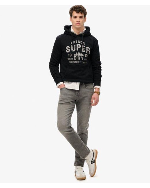 Superdry Black Work Shop Hoodie for men