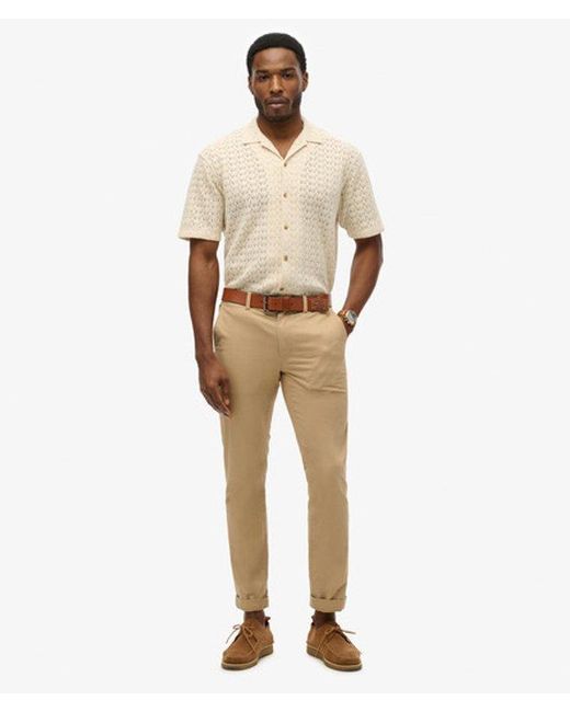 Superdry Natural Knitted Texture Shirt for men