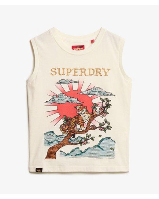 Superdry White & Co Tattoo Rhinestone Vest
