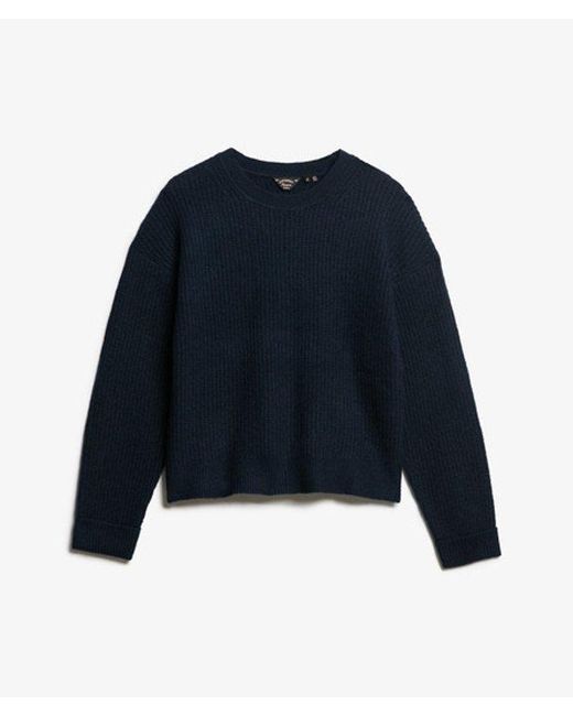 Superdry Blue & Co Brushed Crew Neck Jumper