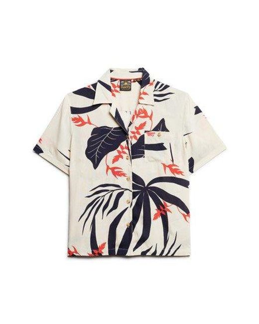 Superdry White Beach Resort Shirt