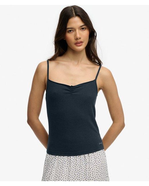 Superdry Blue & Co Athletic Essentials Gathered Cami Top