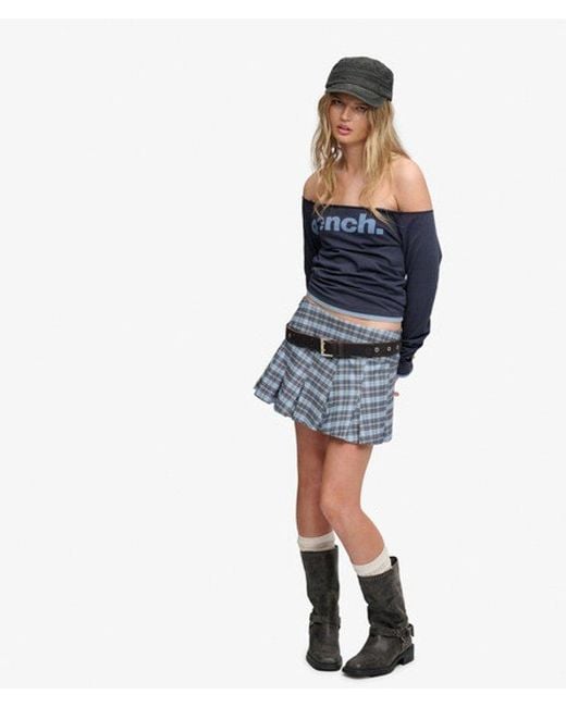 Superdry Blue Bench X & Co Bench Fitted Long Sleeve Layer Top