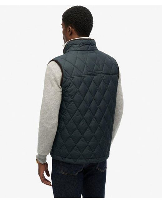 Superdry Blue & Co Quilted Estate Gilet for men