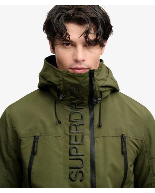 Superdry Green & Co Hooded Ultimate Embroidered Windbreaker Jacket for men