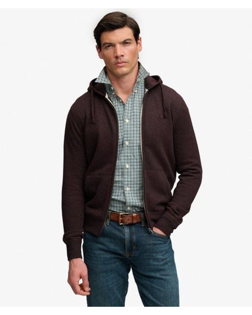 Superdry Black & Co Essential Logo Zip Hoodie for men